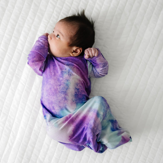 Purple Watercolor Infant Gown
